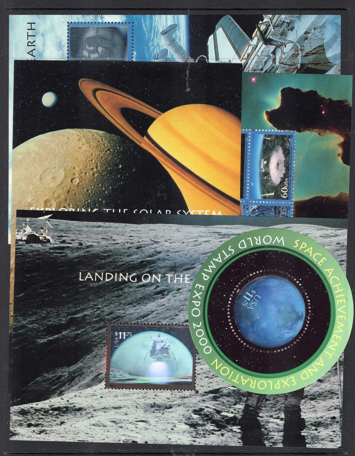 SPACE ACHIEVEMENT EXPLORATION Holograms 5 Different Sheets of 1 to 6 - 3409S