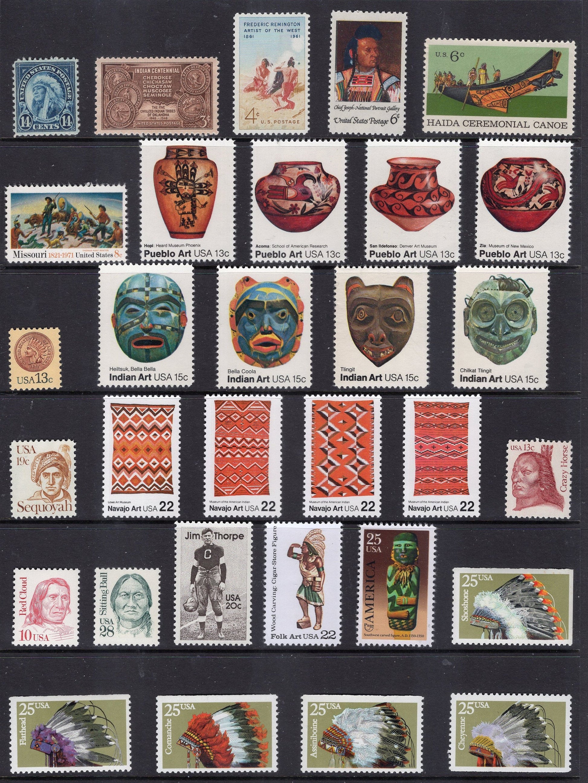 NATIVE AMERICAN INDIANS Comprehensive Collection of 51