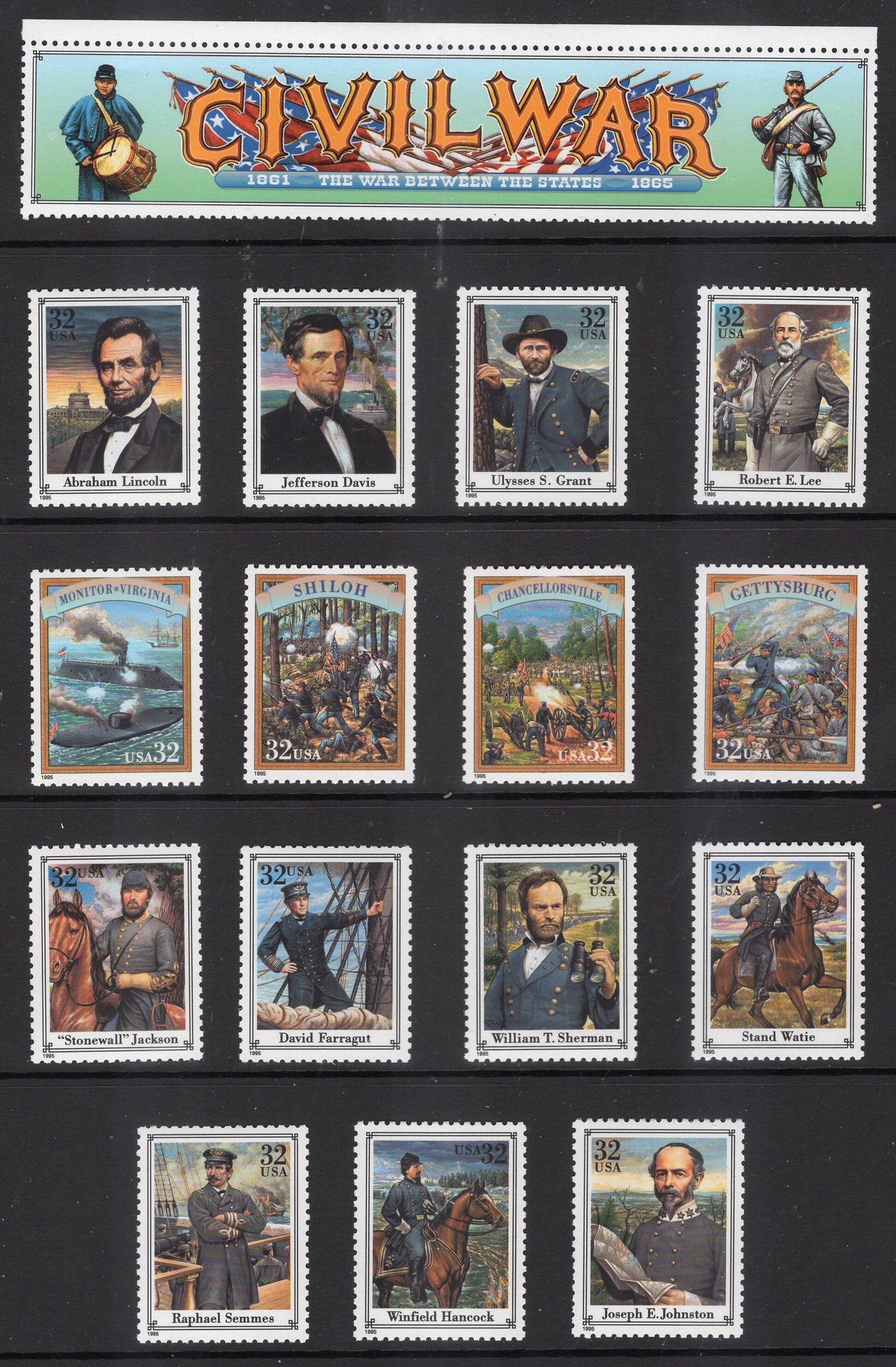 15 CIVIL WAR Battles and Leaders w/ on Reverse Collection of