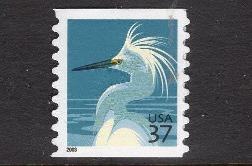 10 SNOWY EGRET 37c Bird