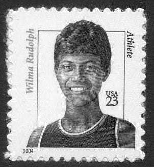 10 WILMA RUDOLPH OLYMPIAN Runner Black American Self-adhesive