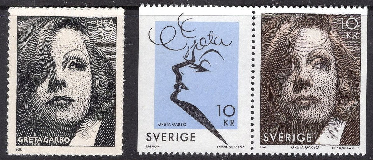 USA + SWEDEN Greta GARBO Joint Issue Hollywood Legend Ninotchka Anna Christie Camille Grand Hotel Mata Hari