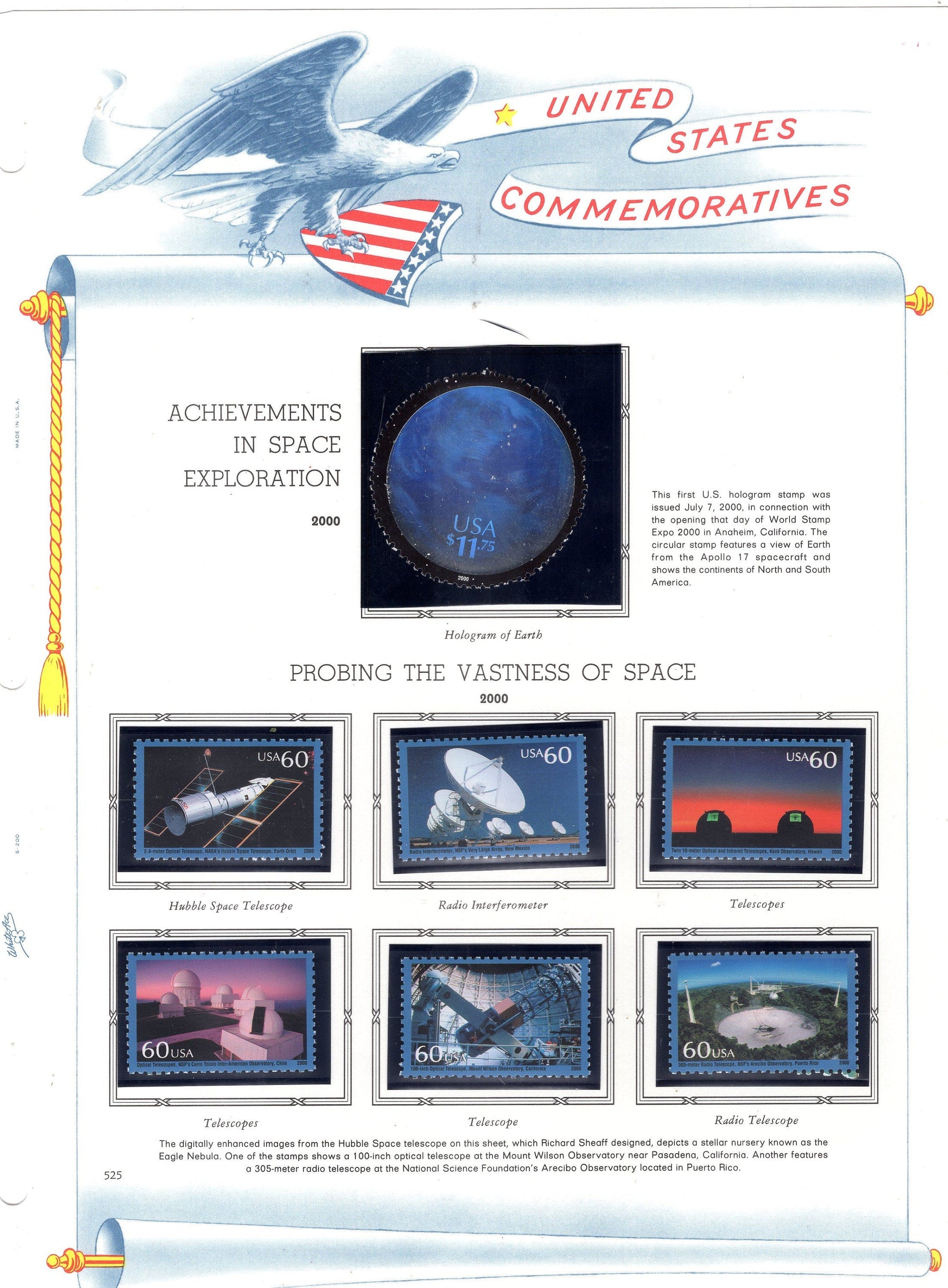 SPACE ACHIEVEMENT EXPLORATION Complete Set of 15 including Holograms