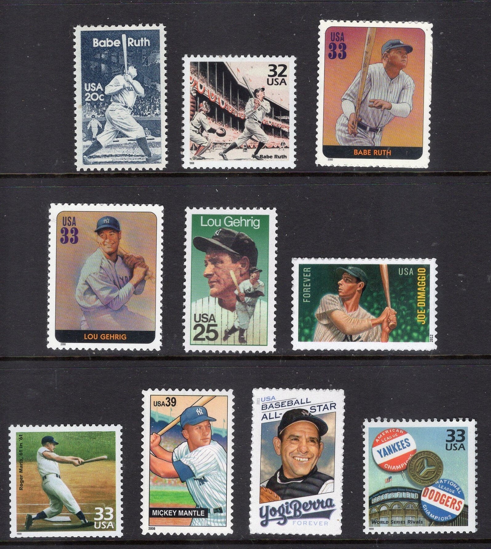 RUTH GEHRIG MANTLE DiMAGGIO Berra Maris World Series - 10 - The PRIDEs of the YANKEEs - Such Memories