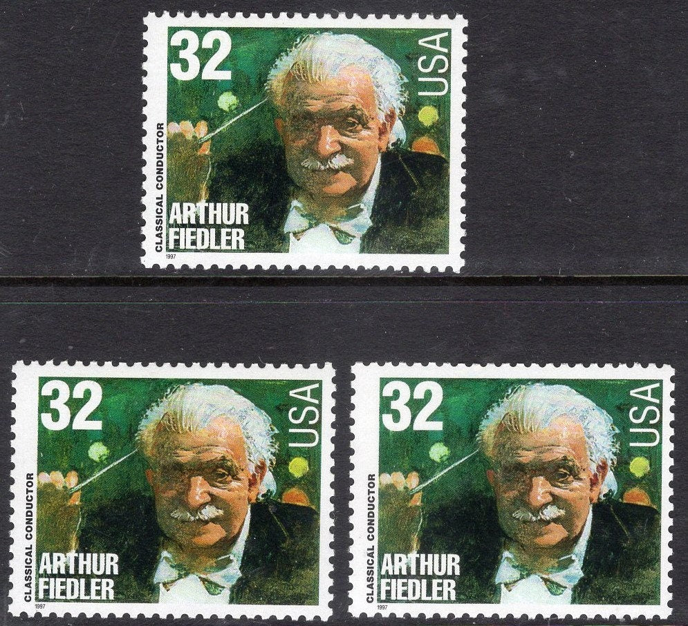 3 ARTHUR FIELDLER BOSTON Pops Conductor Baton Mustache Not often seen
