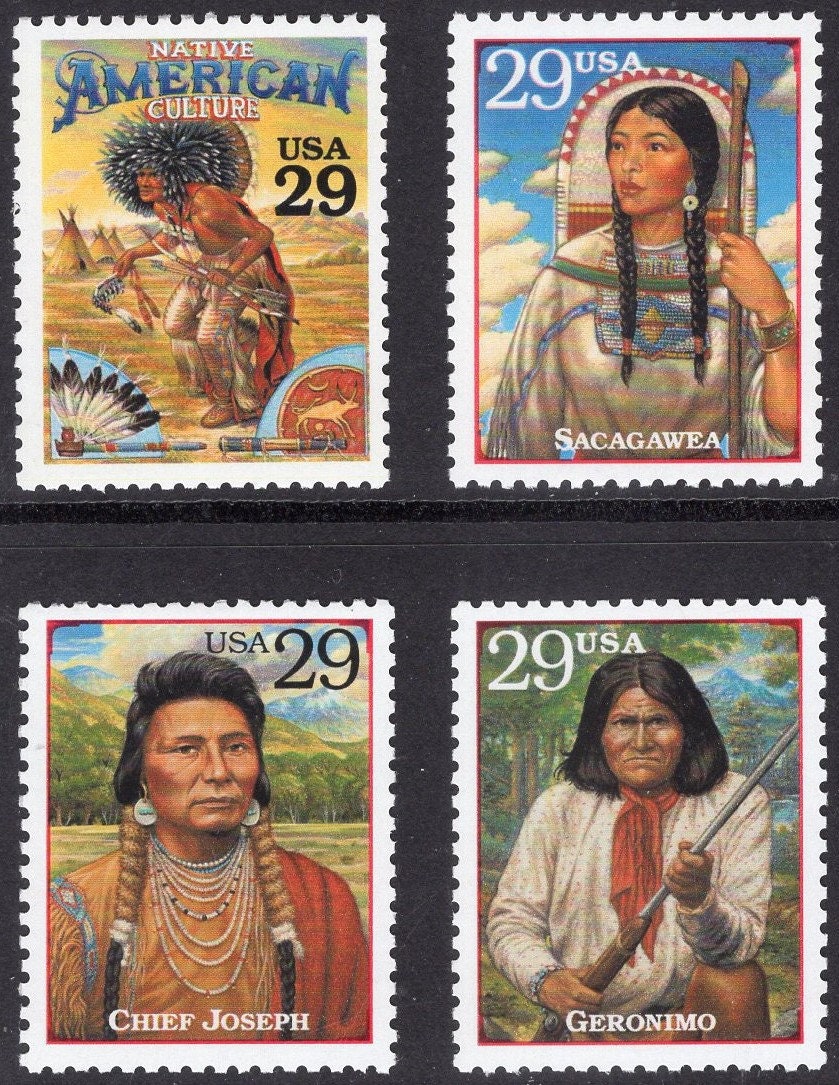 4 NATIVE AMERCAN INDIANS Geronimo Sacagawea Chief Joseph Culture