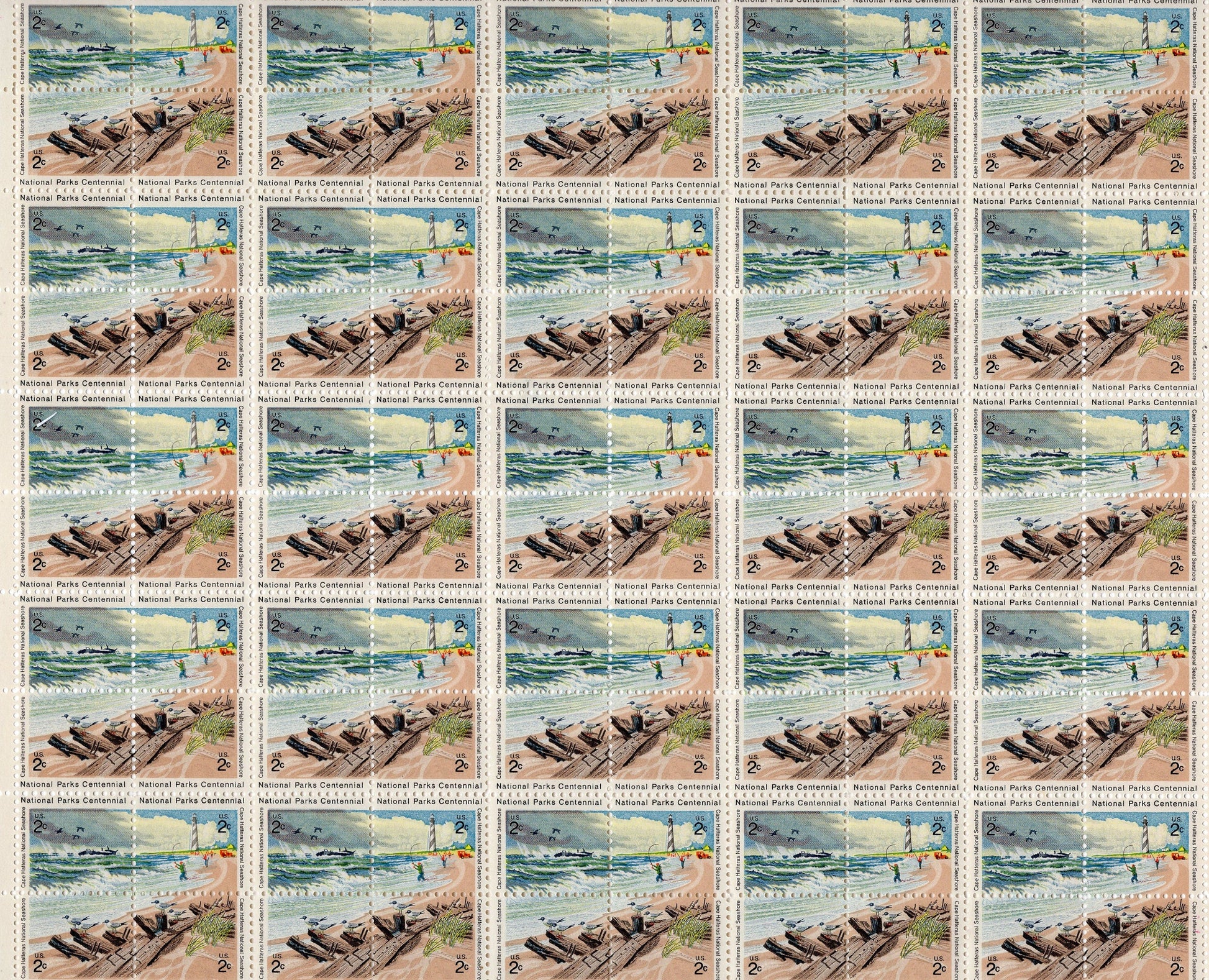 CAPE HATTERAS SCENES including Lighthouse Sheet of 100 Colorful