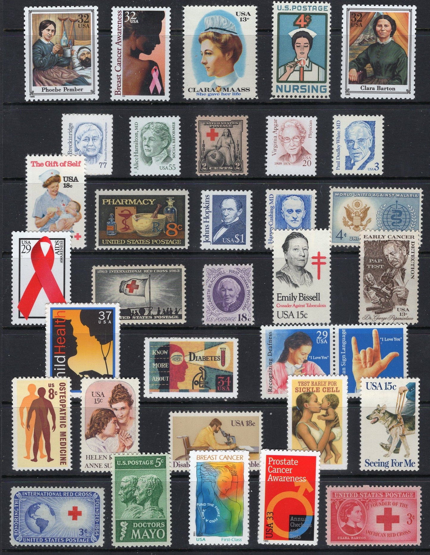 MEDICINE MEDICAL DOCTORS Massive Collection of 35 inc Apgar Breast Cancer Pap