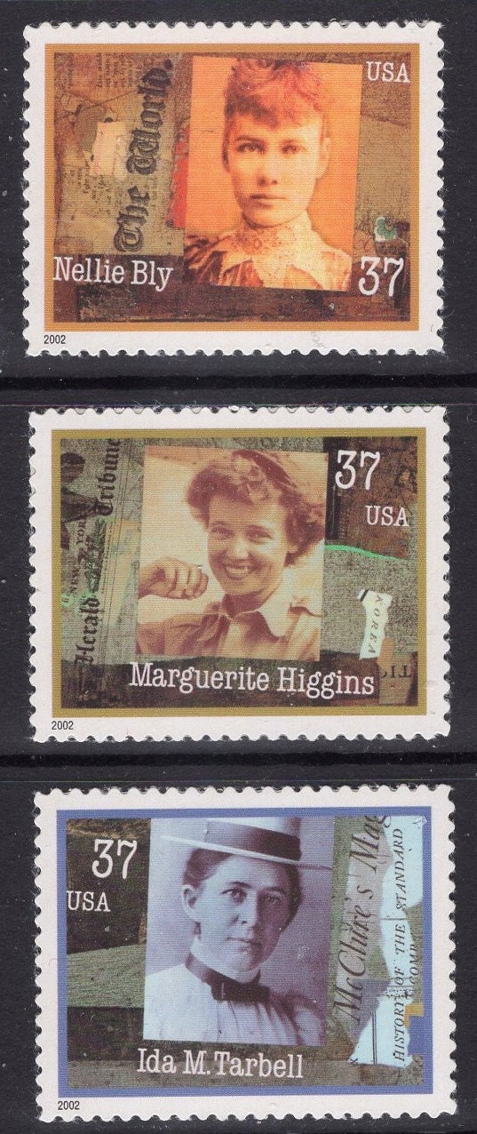9 WOMEN JOURNALISTS - 3 each of: Nellie BLY - H Higgins - Ida Tarbell