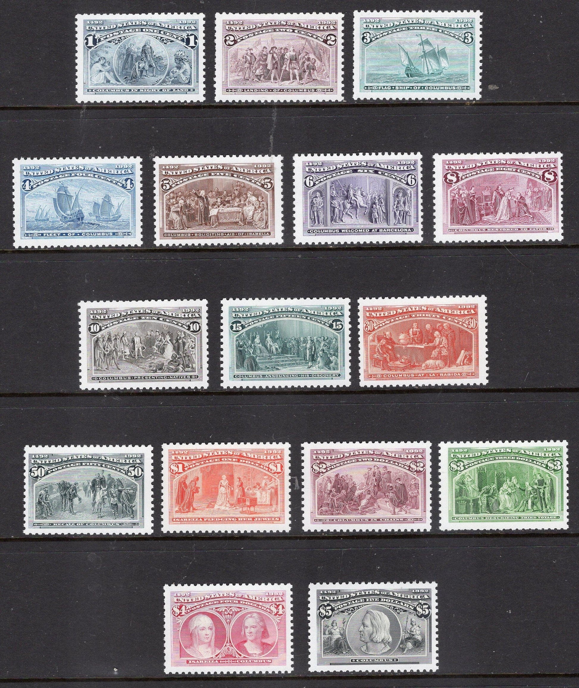 COLUMBIAN Official Re-issue of the 1892 First Commemoratives Valid for Use Today