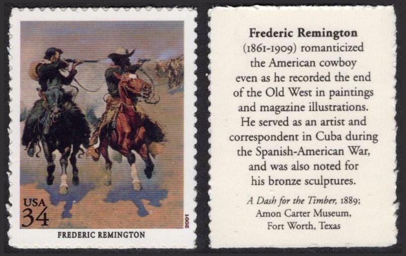4 Frederic REMINGTON - Cowboys-Dash for the Timber-Art Artist