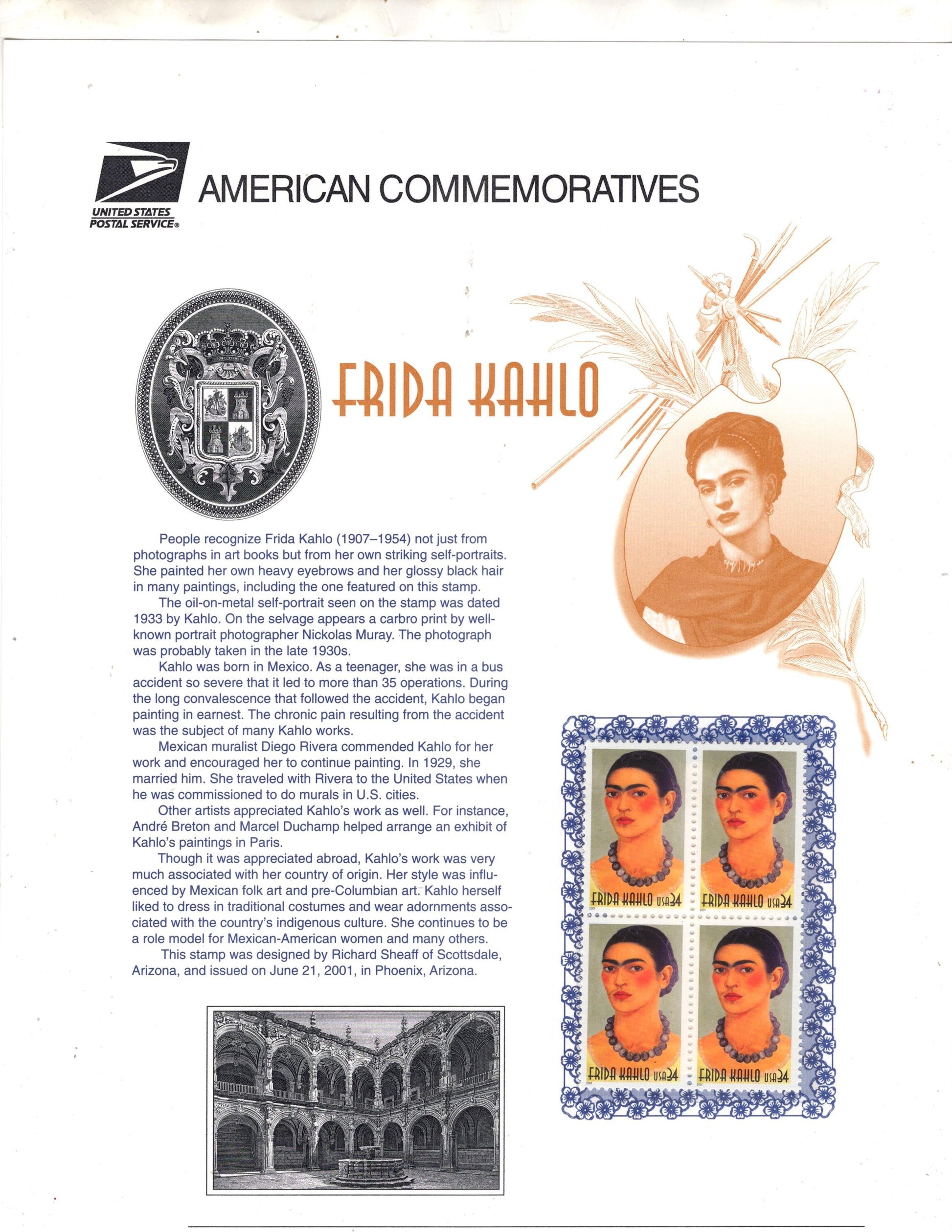 10 FRIDA KAHLO ARTIST - Self-Portraits Nature Mexican Artifacts Painter Folk Art