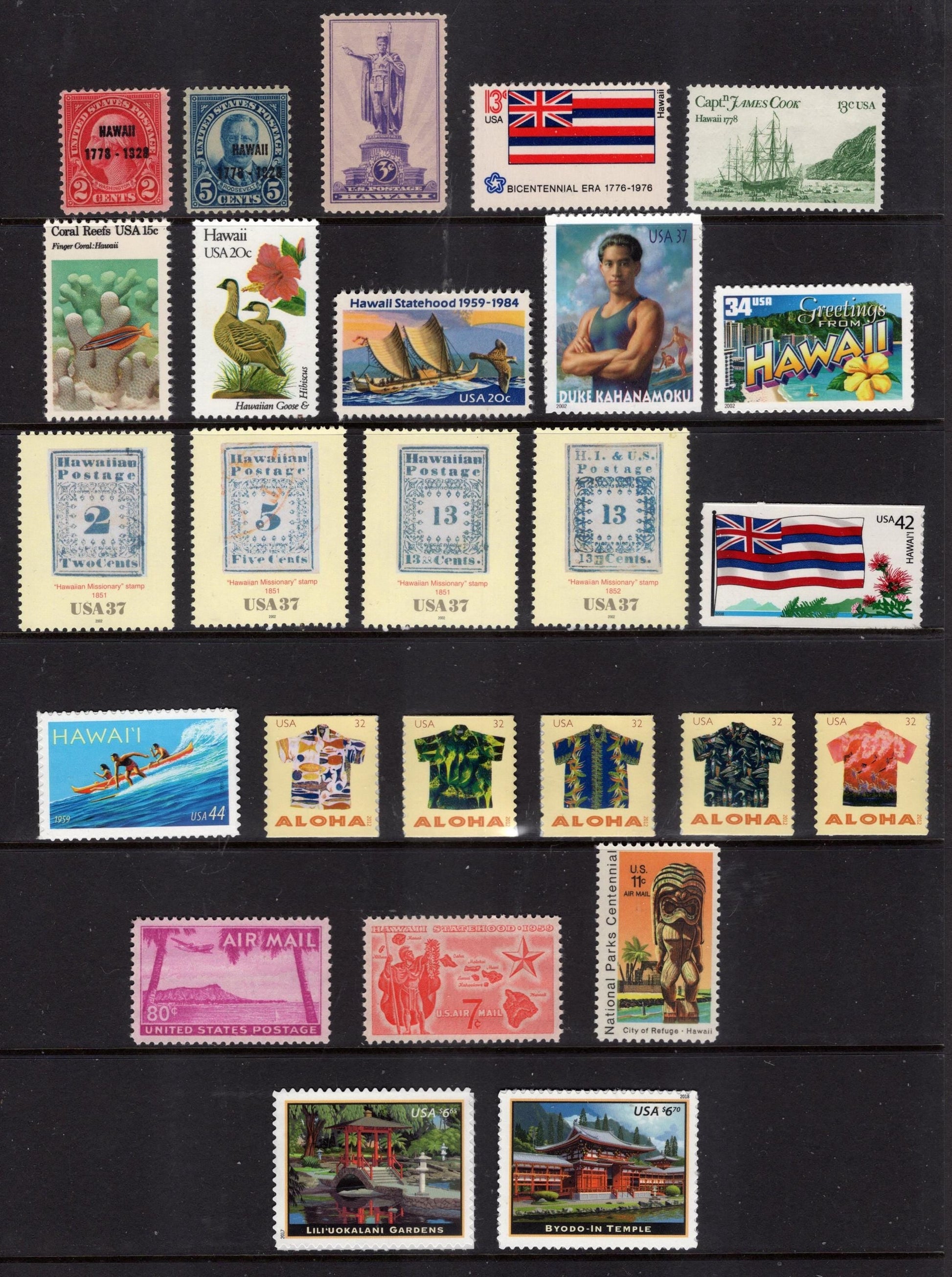 HAWAII #2 COLLECTION of 30 inc 1 Sheet of 4 - Hawaiian Col #2